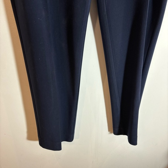 JOSEPH RIBKOFF Sz 16 Pull On Navy Front Seam Back Slit Classic Jersey Knit Pants - Picture 4 of 8